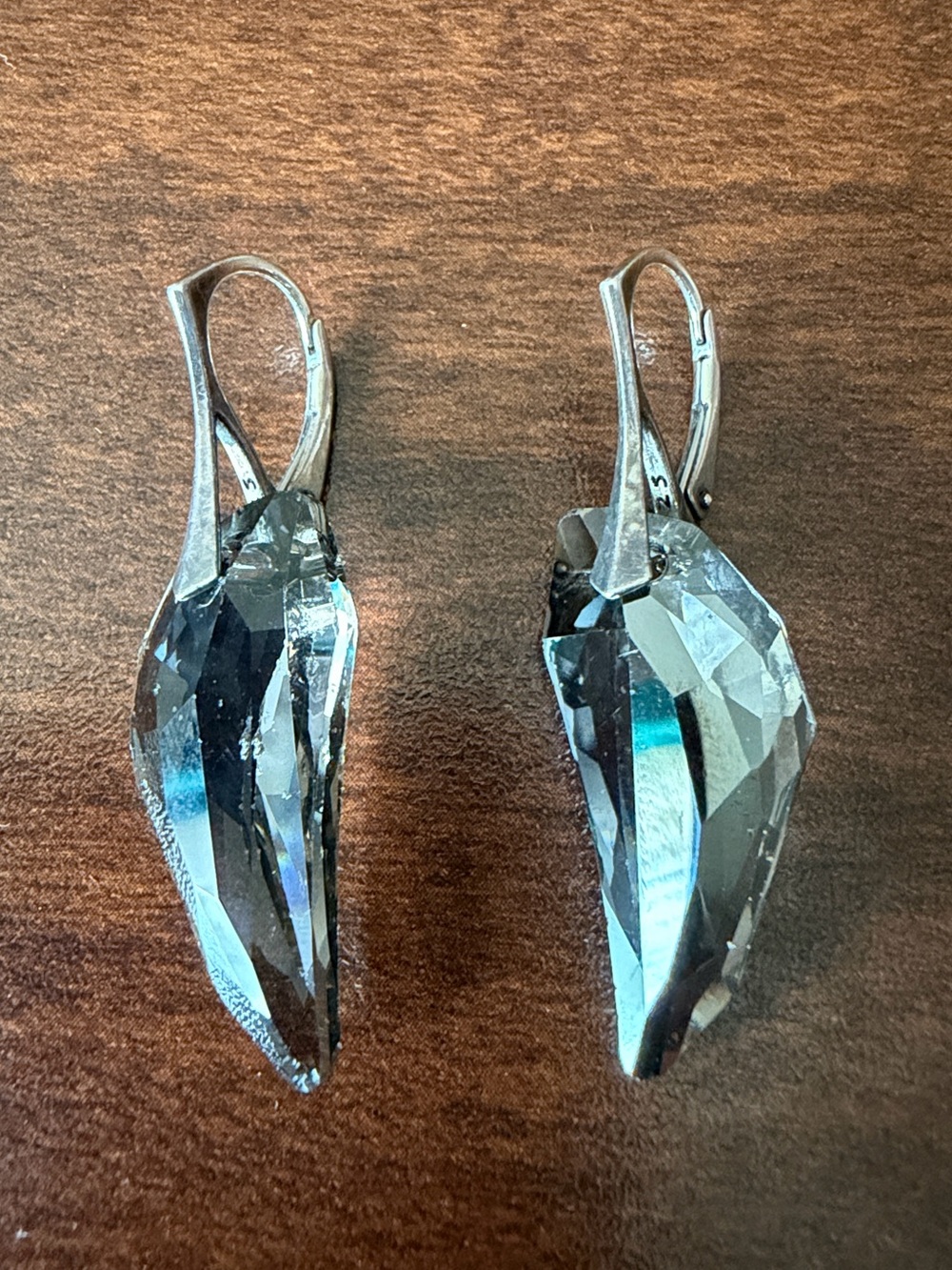 Vintage 925 sterling silver high end drop earrings